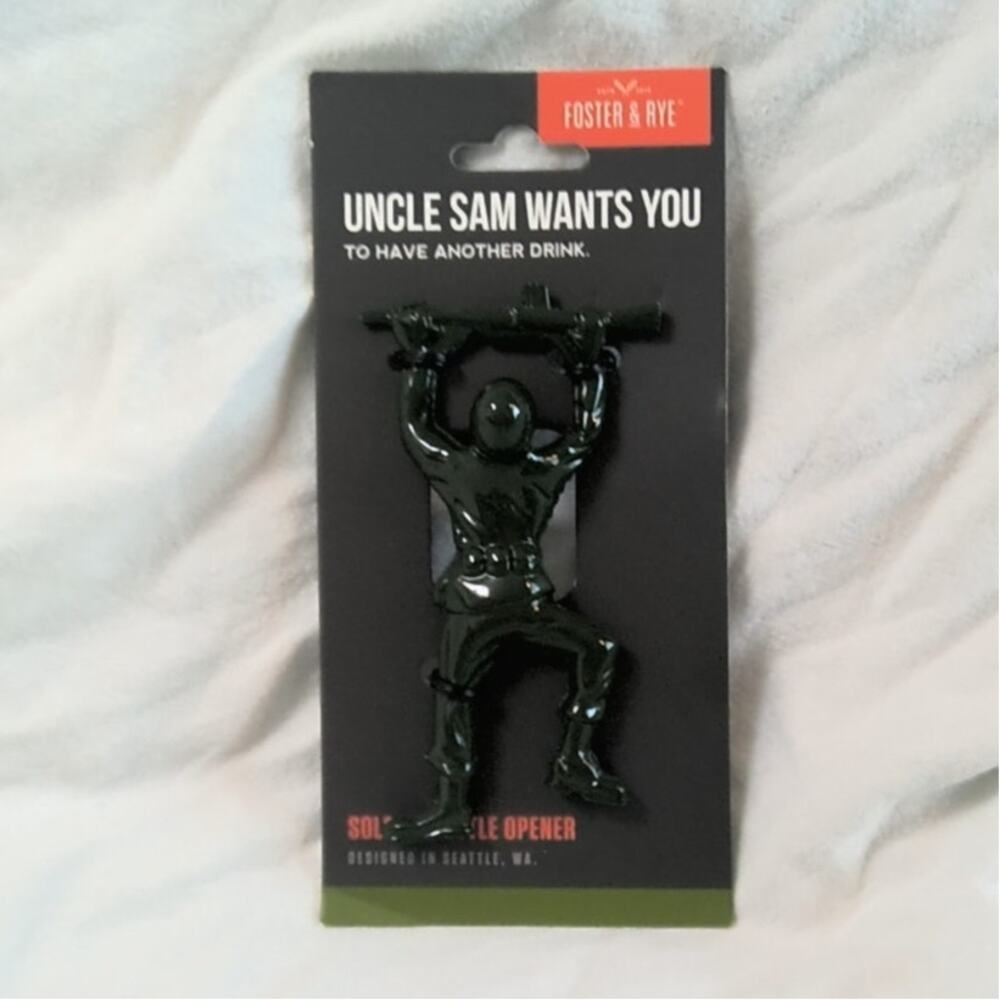 Foster & Rye Army Man Bottle Opener Green Zinc Alloy